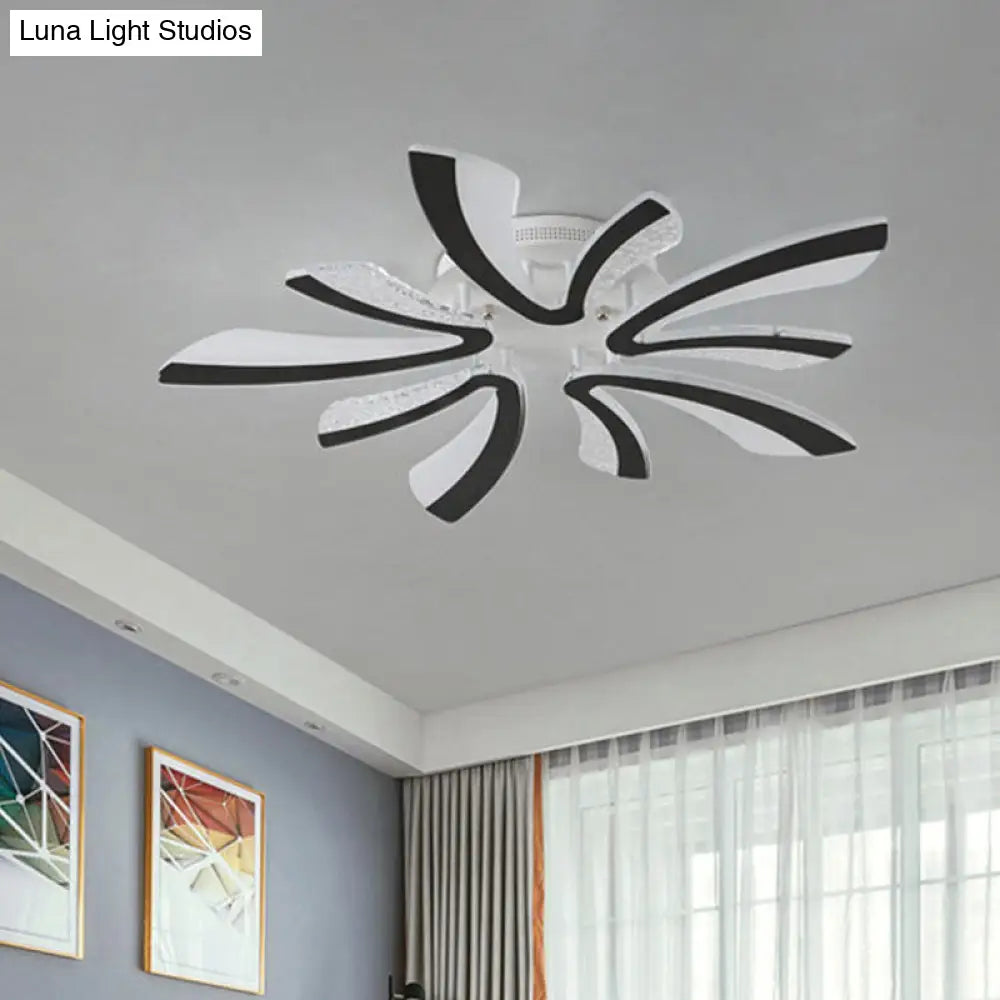 DecorBites™ DecorBites™ Simplicity Dandelion LED Ceiling Light, Black Acrylic, 3/5 Lights, Warm/White Glow for Living Room