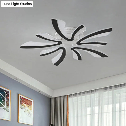 DecorBites™ DecorBites™ Simplicity Dandelion LED Ceiling Light, Black Acrylic, 3/5 Lights, Warm/White Glow for Living Room