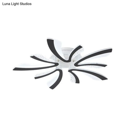 DecorBites™ DecorBites™ Simplicity Dandelion LED Ceiling Light, Black Acrylic, 3/5 Lights, Warm/White Glow for Living Room