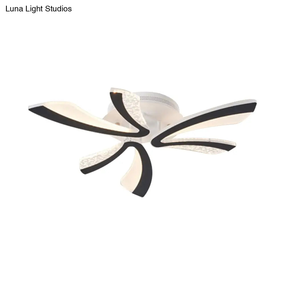 DecorBites™ DecorBites™ Simplicity Dandelion LED Ceiling Light, Black Acrylic, 3/5 Lights, Warm/White Glow for Living Room