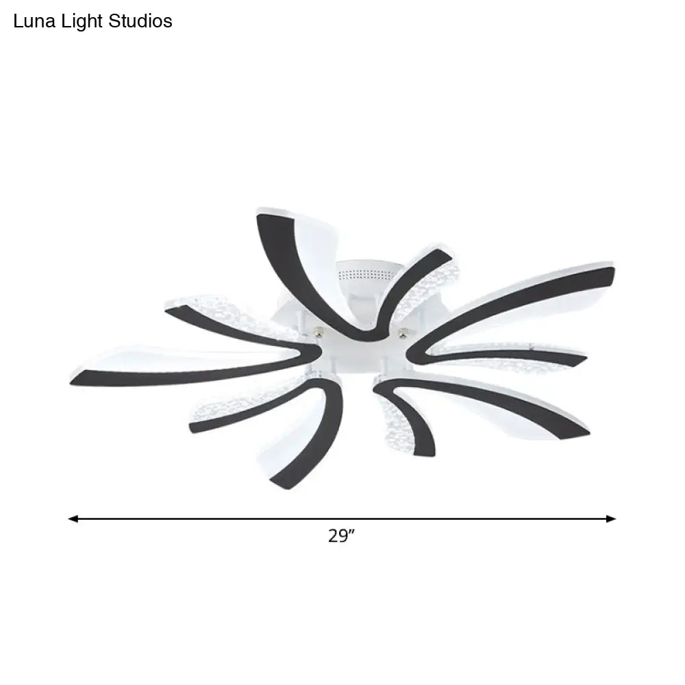 DecorBites™ DecorBites™ Simplicity Dandelion LED Ceiling Light, Black Acrylic, 3/5 Lights, Warm/White Glow for Living Room