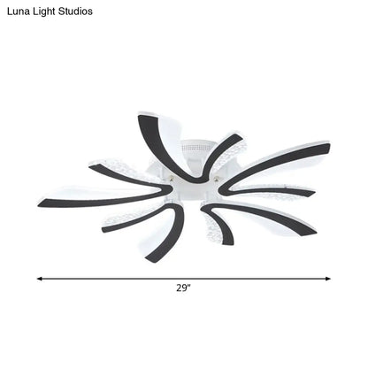 DecorBites™ DecorBites™ Simplicity Dandelion LED Ceiling Light, Black Acrylic, 3/5 Lights, Warm/White Glow for Living Room