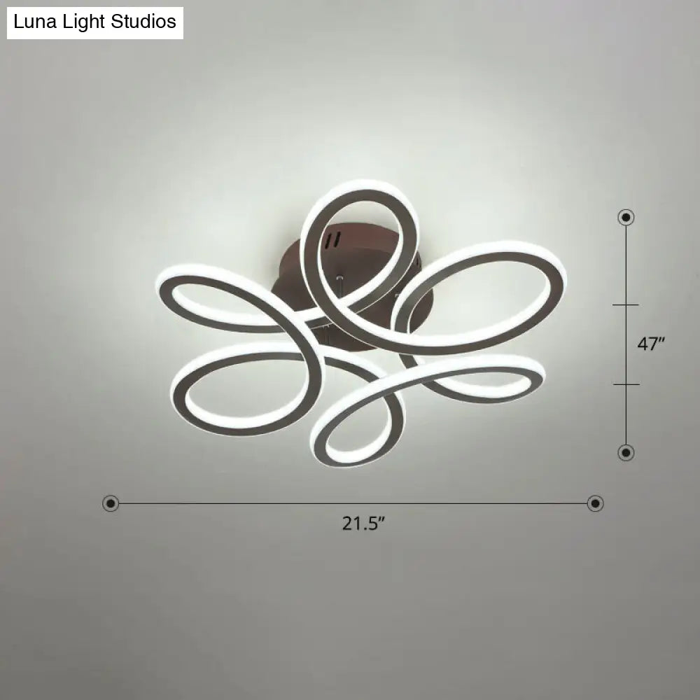 DecorBites™ DecorBites™ Simplicity Floral LED Ceiling Flush Light Fixture for your Bedroom