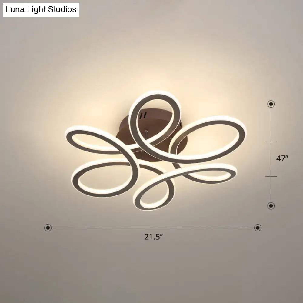 DecorBites™ DecorBites™ Simplicity Floral LED Ceiling Flush Light Fixture for your Bedroom