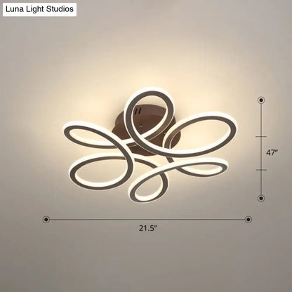 DecorBites™ DecorBites™ Simplicity Floral LED Ceiling Flush Light Fixture for your Bedroom