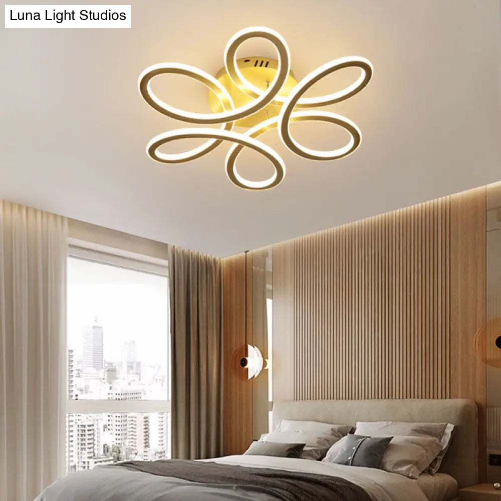 DecorBites™ DecorBites™ Simplicity Floral LED Ceiling Flush Light Fixture for your Bedroom