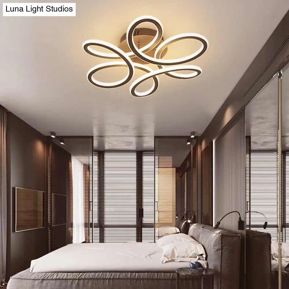 DecorBites™ DecorBites™ Simplicity Floral LED Ceiling Flush Light Fixture for your Bedroom