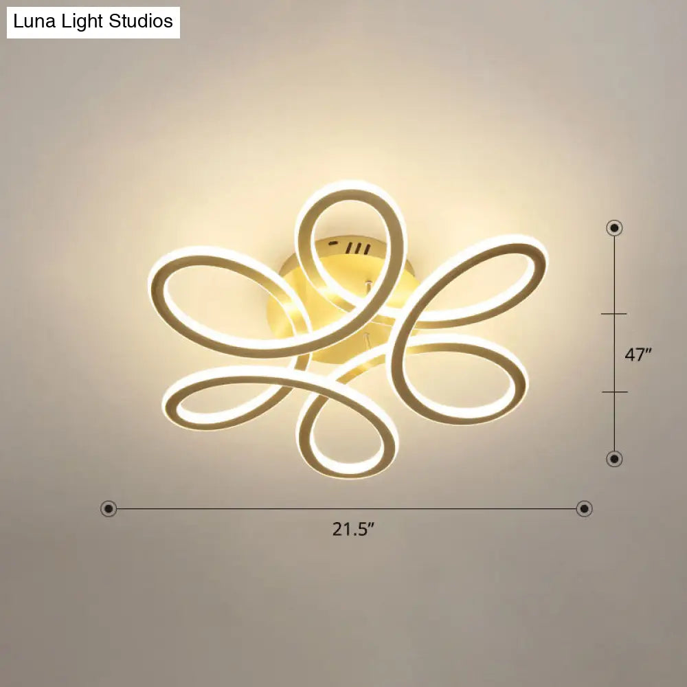 DecorBites™ DecorBites™ Simplicity Floral LED Ceiling Flush Light Fixture for your Bedroom