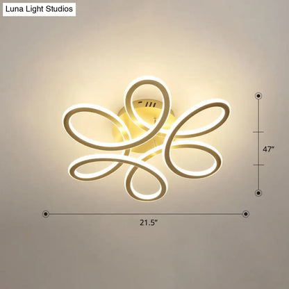 DecorBites™ DecorBites™ Simplicity Floral LED Ceiling Flush Light Fixture for your Bedroom