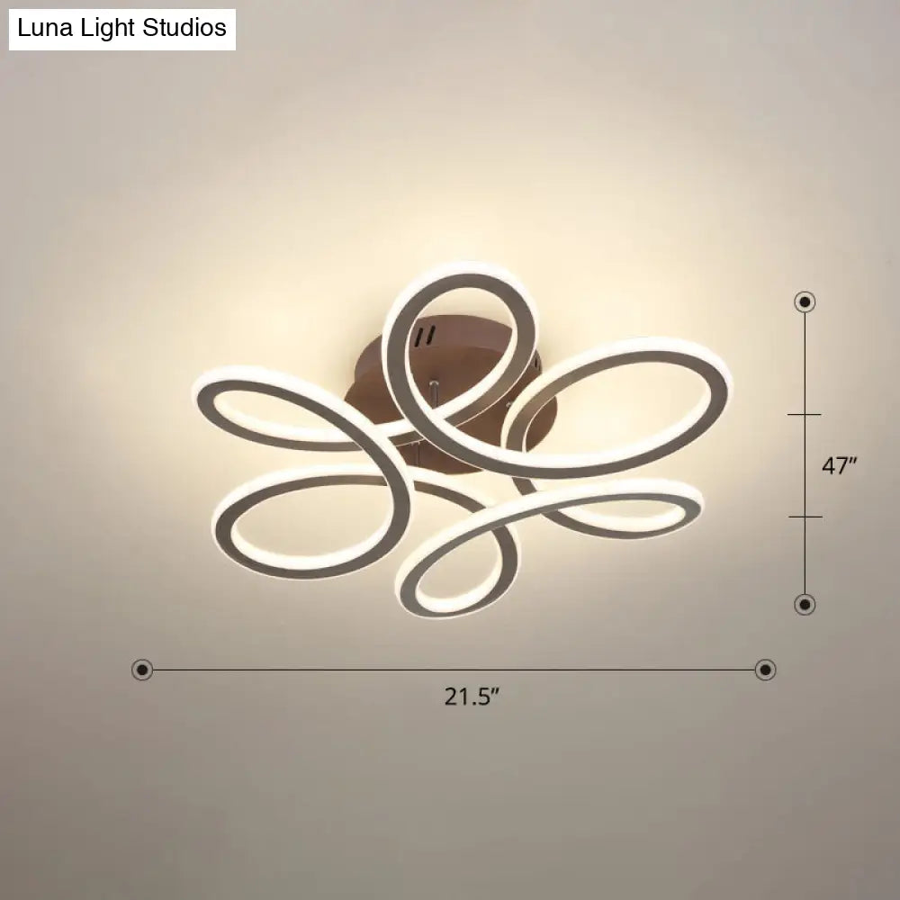 DecorBites™ DecorBites™ Simplicity Floral LED Ceiling Flush Light Fixture for your Bedroom