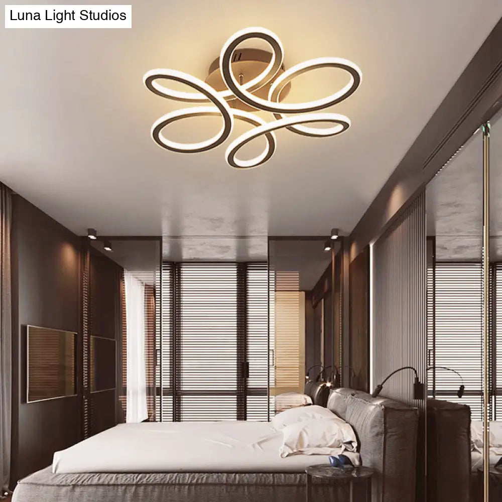 DecorBites™ DecorBites™ Simplicity Floral LED Ceiling Flush Light Fixture for your Bedroom