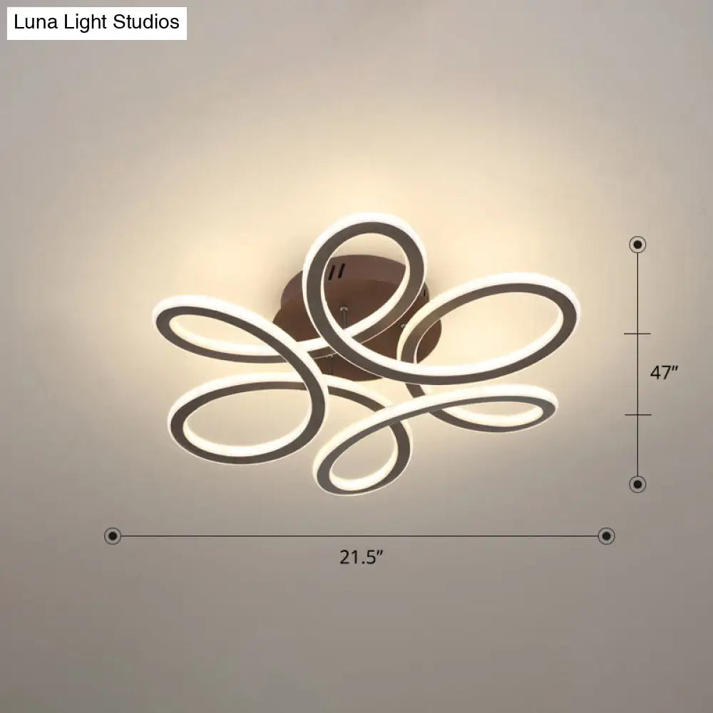 DecorBites™ DecorBites™ Simplicity Floral LED Ceiling Flush Light Fixture for your Bedroom