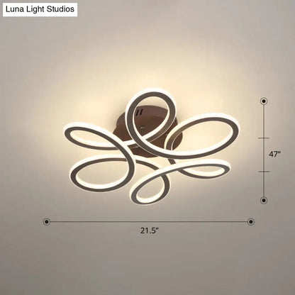 DecorBites™ DecorBites™ Simplicity Floral LED Ceiling Flush Light Fixture for your Bedroom