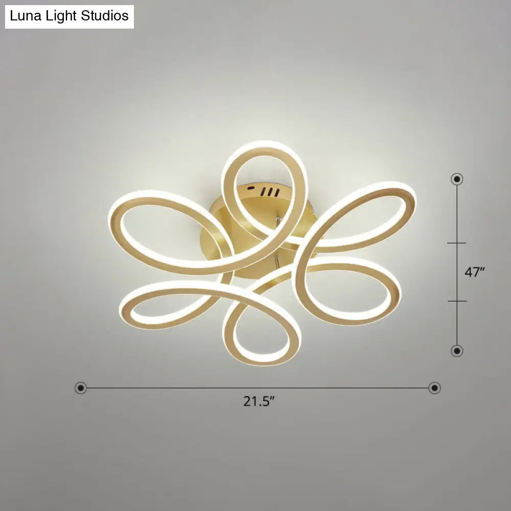 DecorBites™ DecorBites™ Simplicity Floral LED Ceiling Flush Light Fixture for your Bedroom