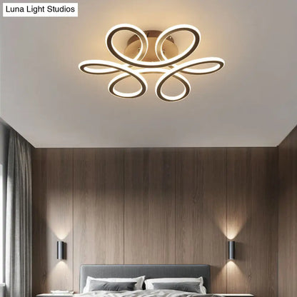 DecorBites™ DecorBites™ Simplicity Floral LED Ceiling Flush Light Fixture for your Bedroom
