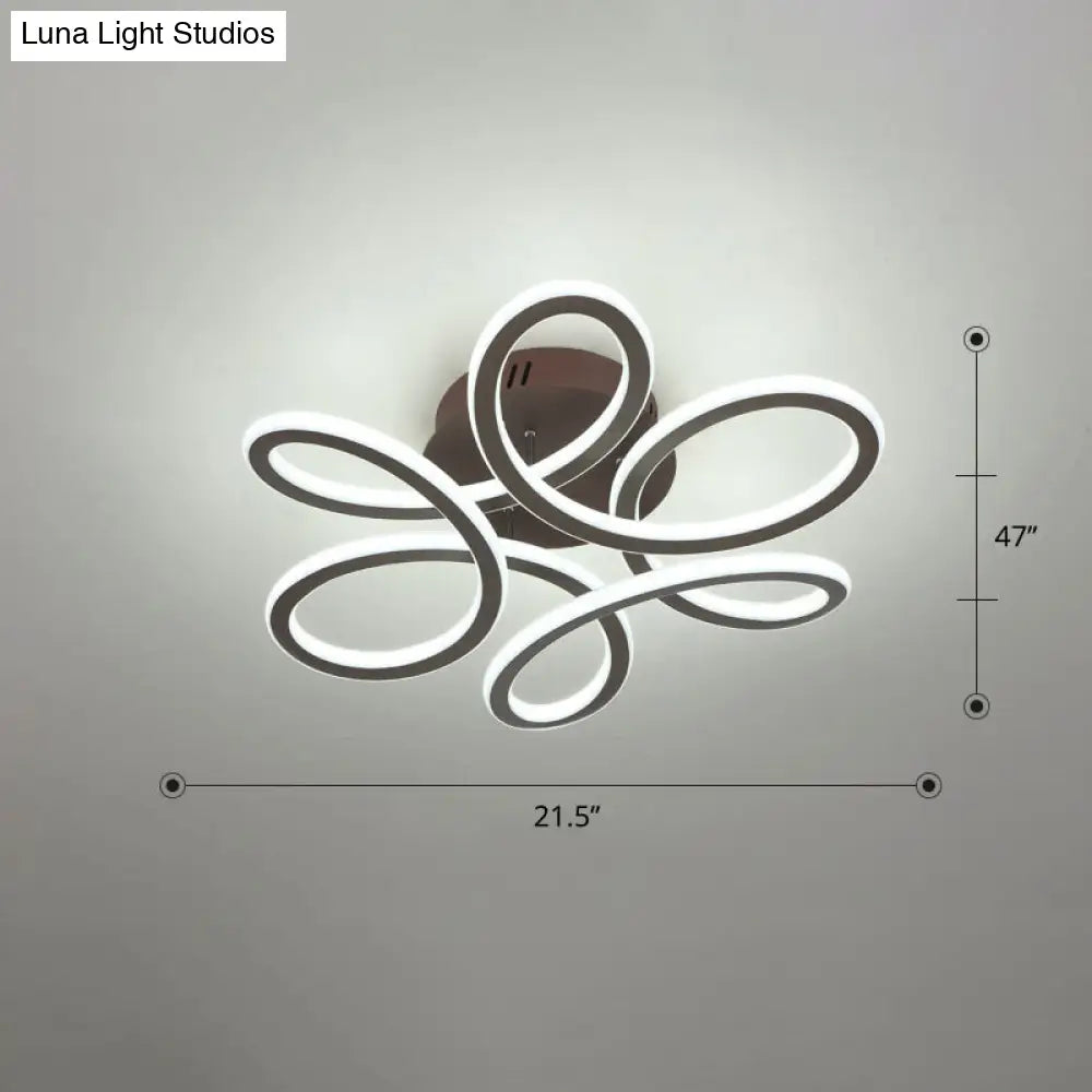 DecorBites™ DecorBites™ Simplicity Floral LED Ceiling Flush Light Fixture for your Bedroom