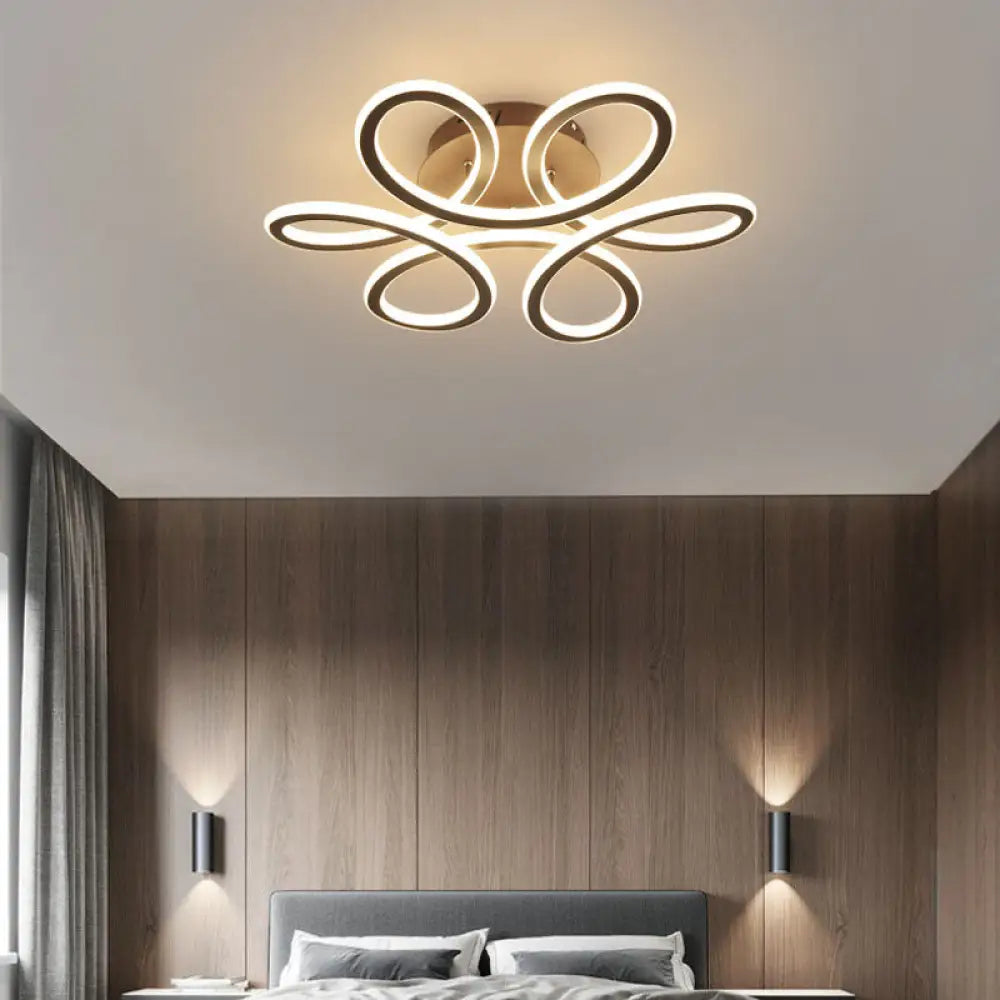 DecorBites™ DecorBites™ Simplicity Floral LED Ceiling Flush Light Fixture for your Bedroom