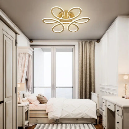 DecorBites™ DecorBites™ Simplicity Floral LED Ceiling Flush Light Fixture for your Bedroom
