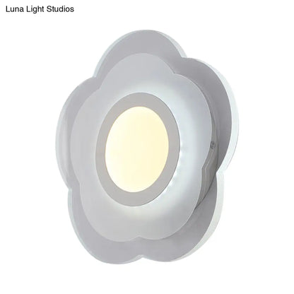 DecorBites™ DecorBites™ Simplicity Flush Wall Sconce: Bedroom LED Wall Light Kit in Warm/White Light