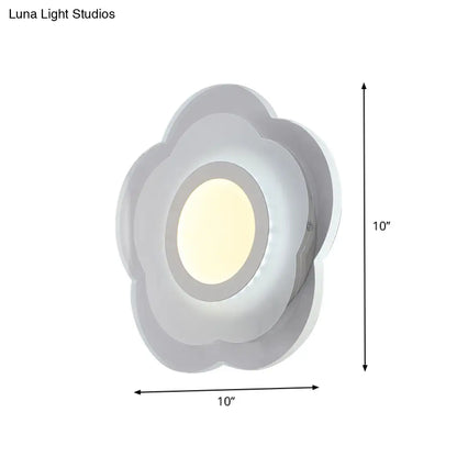 DecorBites™ DecorBites™ Simplicity Flush Wall Sconce: Bedroom LED Wall Light Kit in Warm/White Light