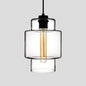 Simplicity Glass Hanging Lamp - Cylindrical 1-Light Pink/Yellow/Blue Ceiling Fixture