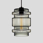 Simplicity Glass Hanging Lamp - Cylindrical 1-Light Pink/Yellow/Blue Ceiling Fixture