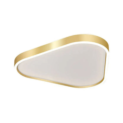 DecorBites™ DecorBites™ Simplicity Gold LED Flush Mount Ceiling Light with Acrylic Triangular Design