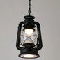 Simplicity Lantern Hanging Light - Metallic Kerosene Lighting for Restaurants - 1 Bulb