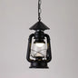 Simplicity Lantern Hanging Light - Metallic Kerosene Lighting for Restaurants - 1 Bulb