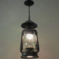 Simplicity Lantern Hanging Light - Metallic Kerosene Lighting for Restaurants - 1 Bulb