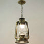 Simplicity Lantern Hanging Light - Metallic Kerosene Lighting for Restaurants - 1 Bulb