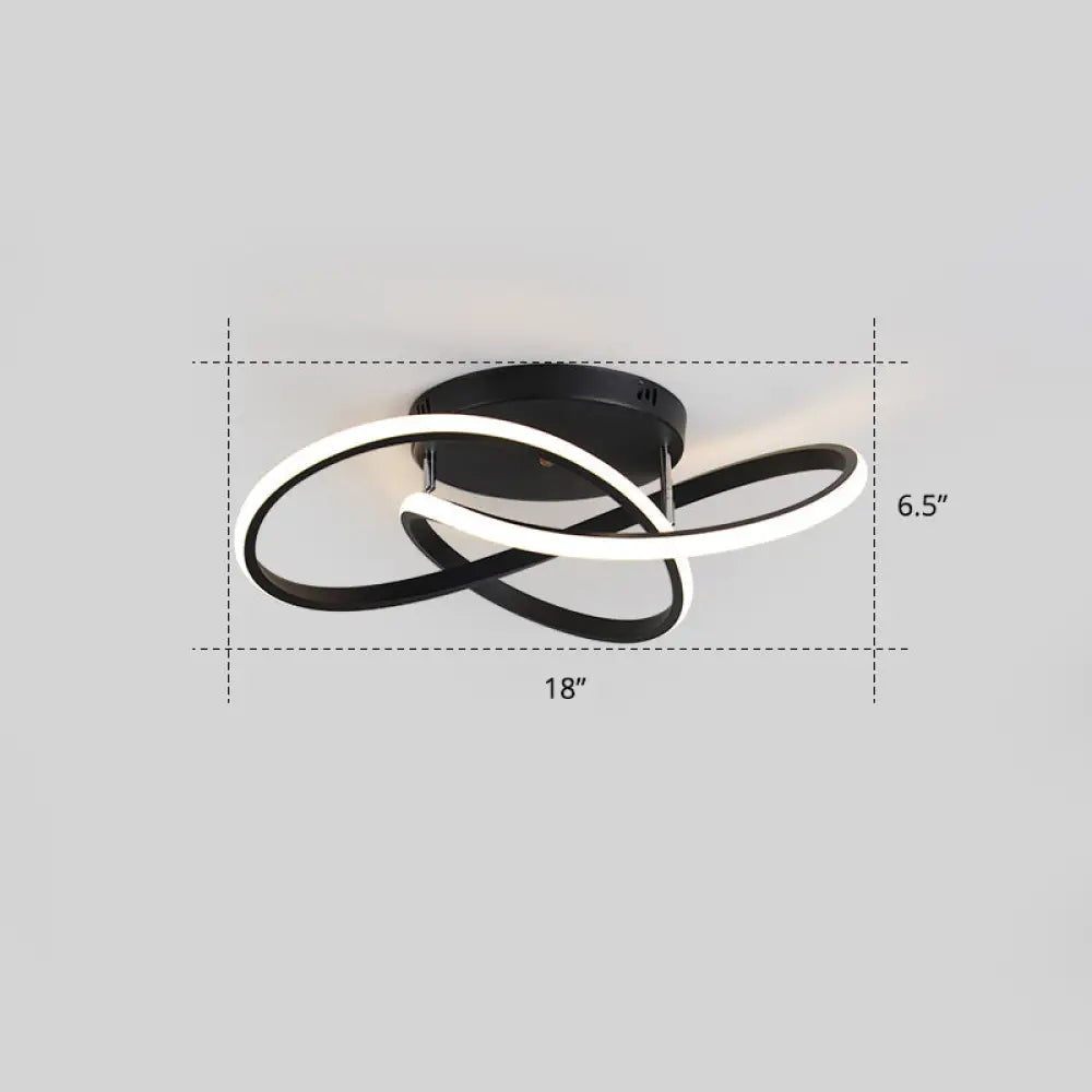 DecorBites™ DecorBites™ Simplicity LED Ceiling Lamp with Acrylic Strip Shade for Bedroom