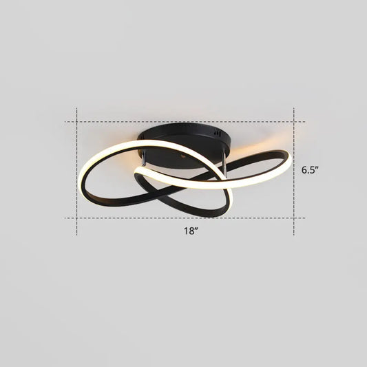 DecorBites™ DecorBites™ Simplicity LED Ceiling Lamp with Acrylic Strip Shade for Bedroom