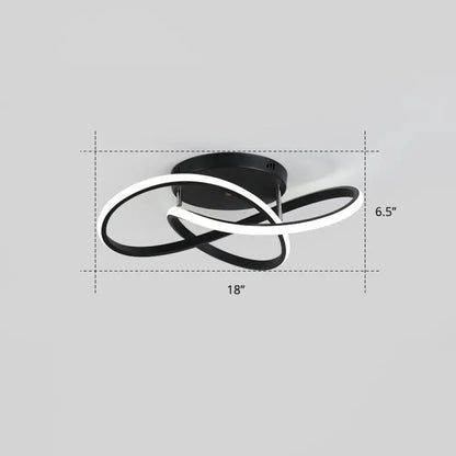 DecorBites™ DecorBites™ Simplicity LED Ceiling Lamp with Acrylic Strip Shade for Bedroom