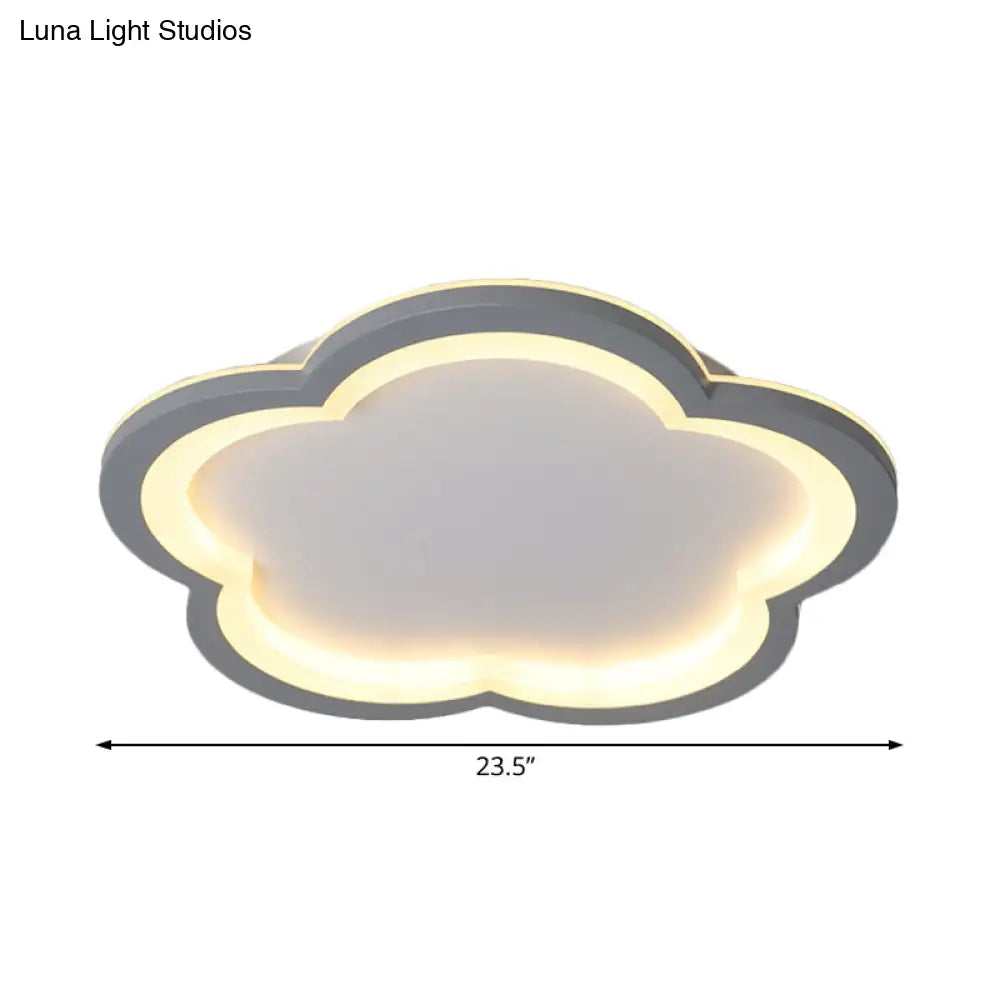 DecorBites™ DecorBites™ Simplicity LED Ceiling Light Fixture with Acrylic Diffuser- Flower Metal Flush Light in White/Warm Light, 10"/14.5"/19"/23.5" Wide