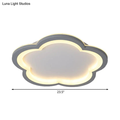 DecorBites™ DecorBites™ Simplicity LED Ceiling Light Fixture with Acrylic Diffuser- Flower Metal Flush Light in White/Warm Light, 10"/14.5"/19"/23.5" Wide