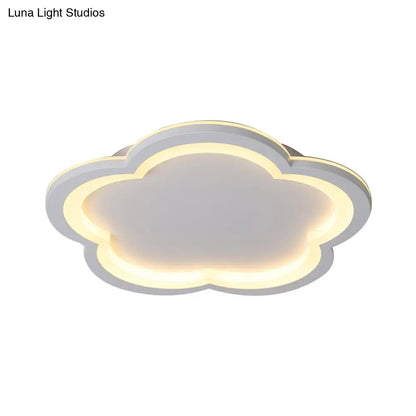 DecorBites™ DecorBites™ Simplicity LED Ceiling Light Fixture with Acrylic Diffuser- Flower Metal Flush Light in White/Warm Light, 10"/14.5"/19"/23.5" Wide