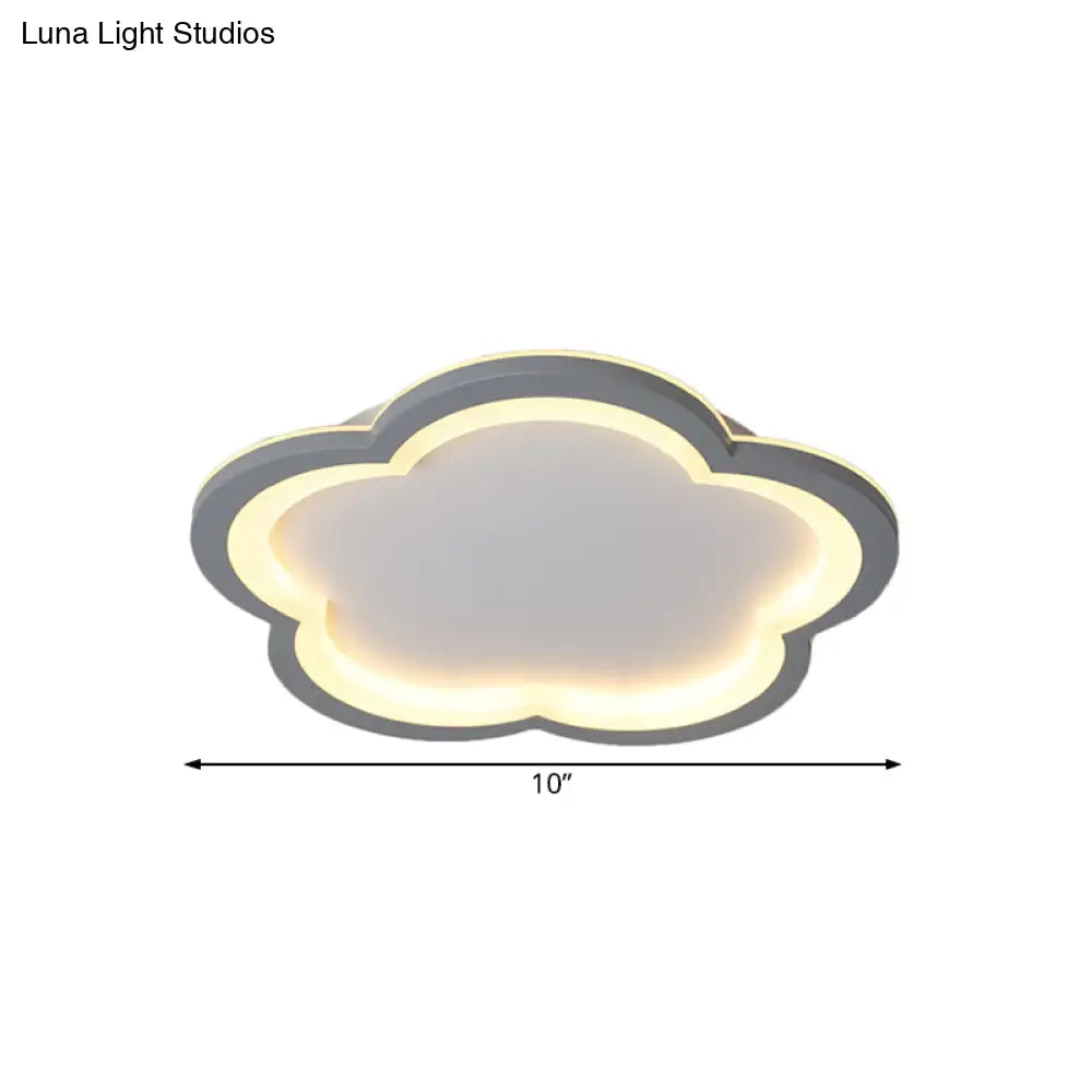 DecorBites™ DecorBites™ Simplicity LED Ceiling Light Fixture with Acrylic Diffuser- Flower Metal Flush Light in White/Warm Light, 10"/14.5"/19"/23.5" Wide