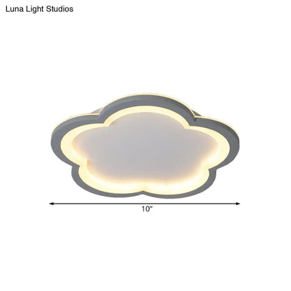 DecorBites™ DecorBites™ Simplicity LED Ceiling Light Fixture with Acrylic Diffuser- Flower Metal Flush Light in White/Warm Light, 10"/14.5"/19"/23.5" Wide