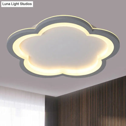 DecorBites™ DecorBites™ Simplicity LED Ceiling Light Fixture with Acrylic Diffuser- Flower Metal Flush Light in White/Warm Light, 10"/14.5"/19"/23.5" Wide