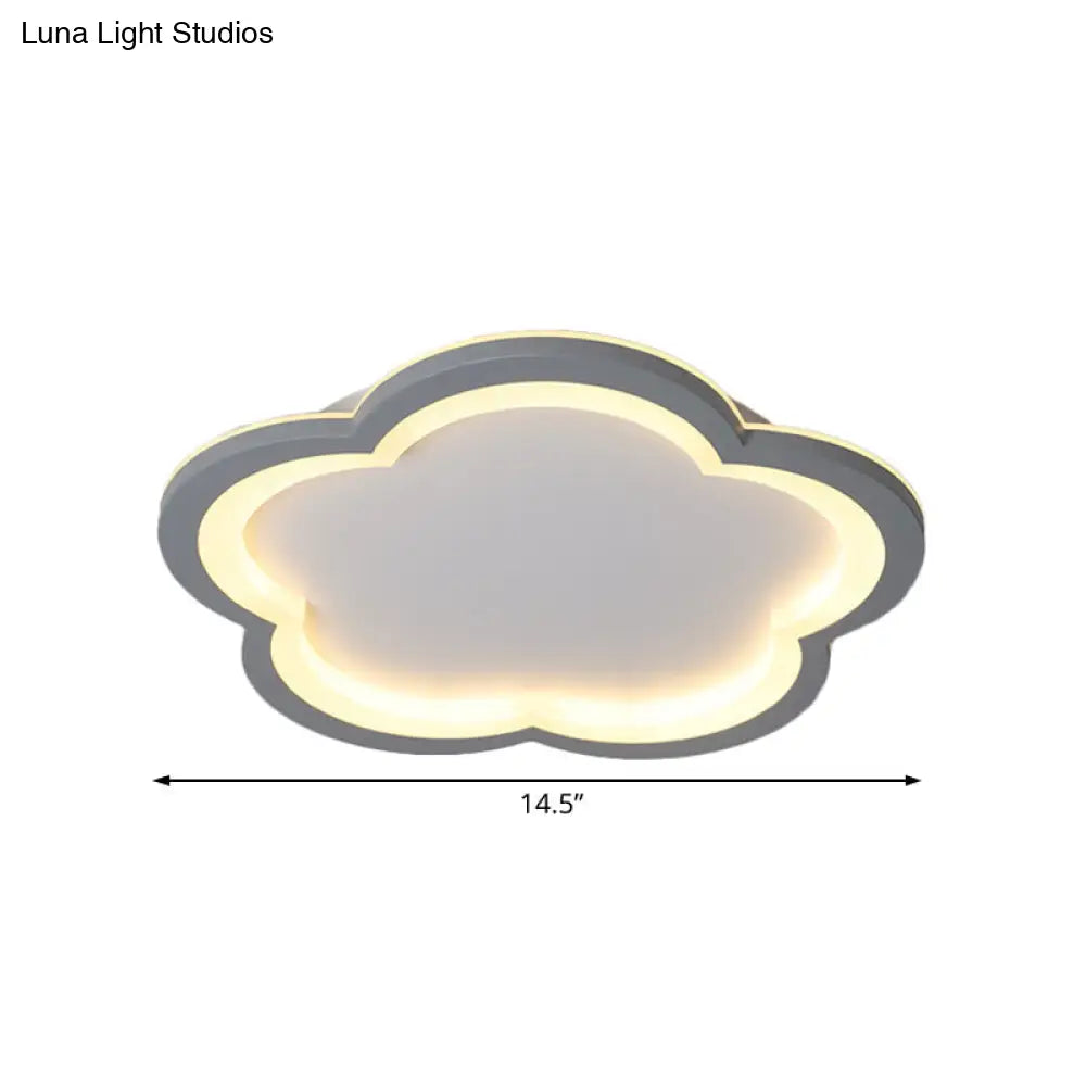 DecorBites™ DecorBites™ Simplicity LED Ceiling Light Fixture with Acrylic Diffuser- Flower Metal Flush Light in White/Warm Light, 10"/14.5"/19"/23.5" Wide