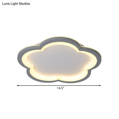 DecorBites™ DecorBites™ Simplicity LED Ceiling Light Fixture with Acrylic Diffuser- Flower Metal Flush Light in White/Warm Light, 10"/14.5"/19"/23.5" Wide