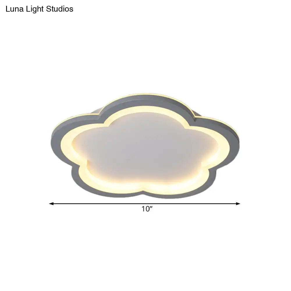 DecorBites™ DecorBites™ Simplicity LED Ceiling Light Fixture with Acrylic Diffuser- Flower Metal Flush Light in White/Warm Light, 10"/14.5"/19"/23.5" Wide