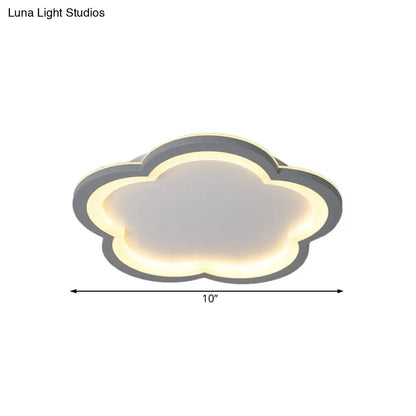 DecorBites™ DecorBites™ Simplicity LED Ceiling Light Fixture with Acrylic Diffuser- Flower Metal Flush Light in White/Warm Light, 10"/14.5"/19"/23.5" Wide