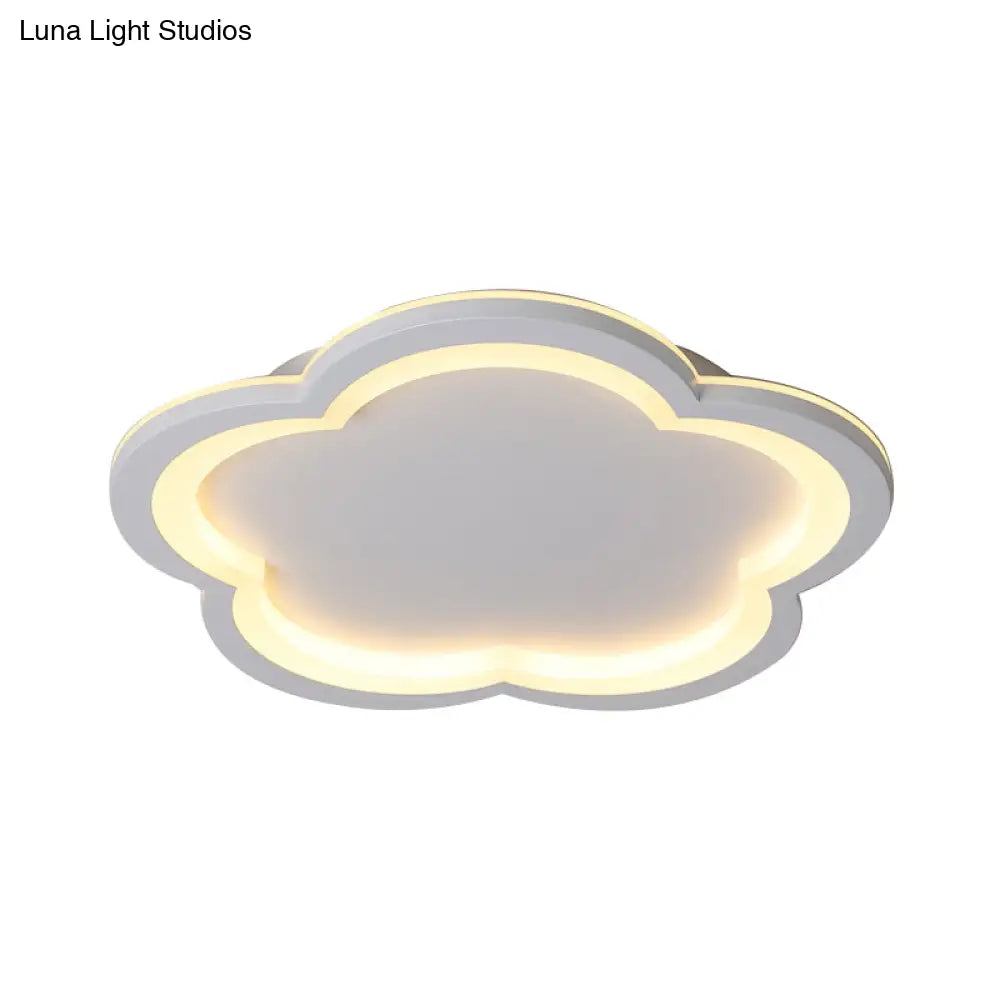 DecorBites™ DecorBites™ Simplicity LED Ceiling Light Fixture with Acrylic Diffuser- Flower Metal Flush Light in White/Warm Light, 10"/14.5"/19"/23.5" Wide