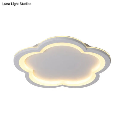 DecorBites™ DecorBites™ Simplicity LED Ceiling Light Fixture with Acrylic Diffuser- Flower Metal Flush Light in White/Warm Light, 10"/14.5"/19"/23.5" Wide