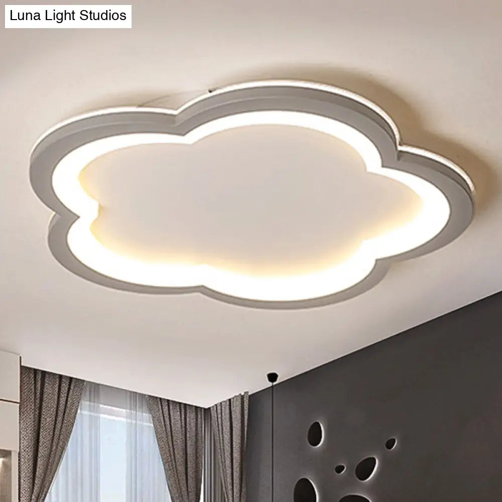 DecorBites™ DecorBites™ Simplicity LED Ceiling Light Fixture with Acrylic Diffuser- Flower Metal Flush Light in White/Warm Light, 10"/14.5"/19"/23.5" Wide