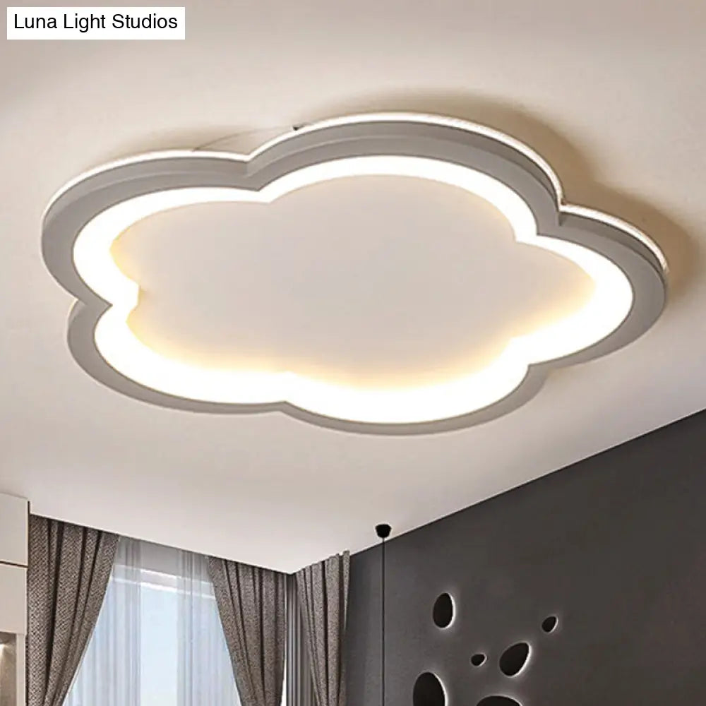 DecorBites™ DecorBites™ Simplicity LED Ceiling Light Fixture with Acrylic Diffuser- Flower Metal Flush Light in White/Warm Light, 10"/14.5"/19"/23.5" Wide