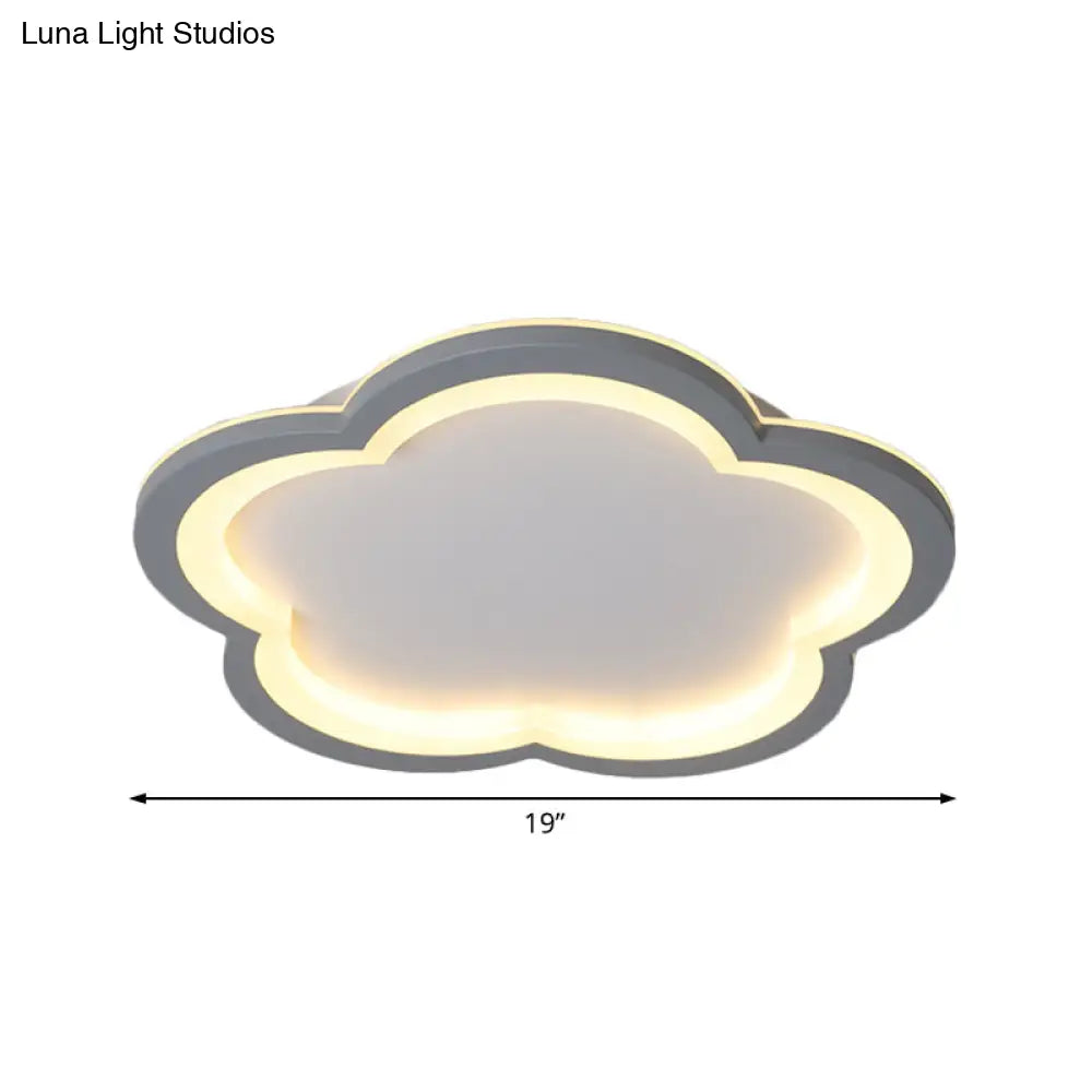 DecorBites™ DecorBites™ Simplicity LED Ceiling Light Fixture with Acrylic Diffuser- Flower Metal Flush Light in White/Warm Light, 10"/14.5"/19"/23.5" Wide