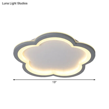 DecorBites™ DecorBites™ Simplicity LED Ceiling Light Fixture with Acrylic Diffuser- Flower Metal Flush Light in White/Warm Light, 10"/14.5"/19"/23.5" Wide